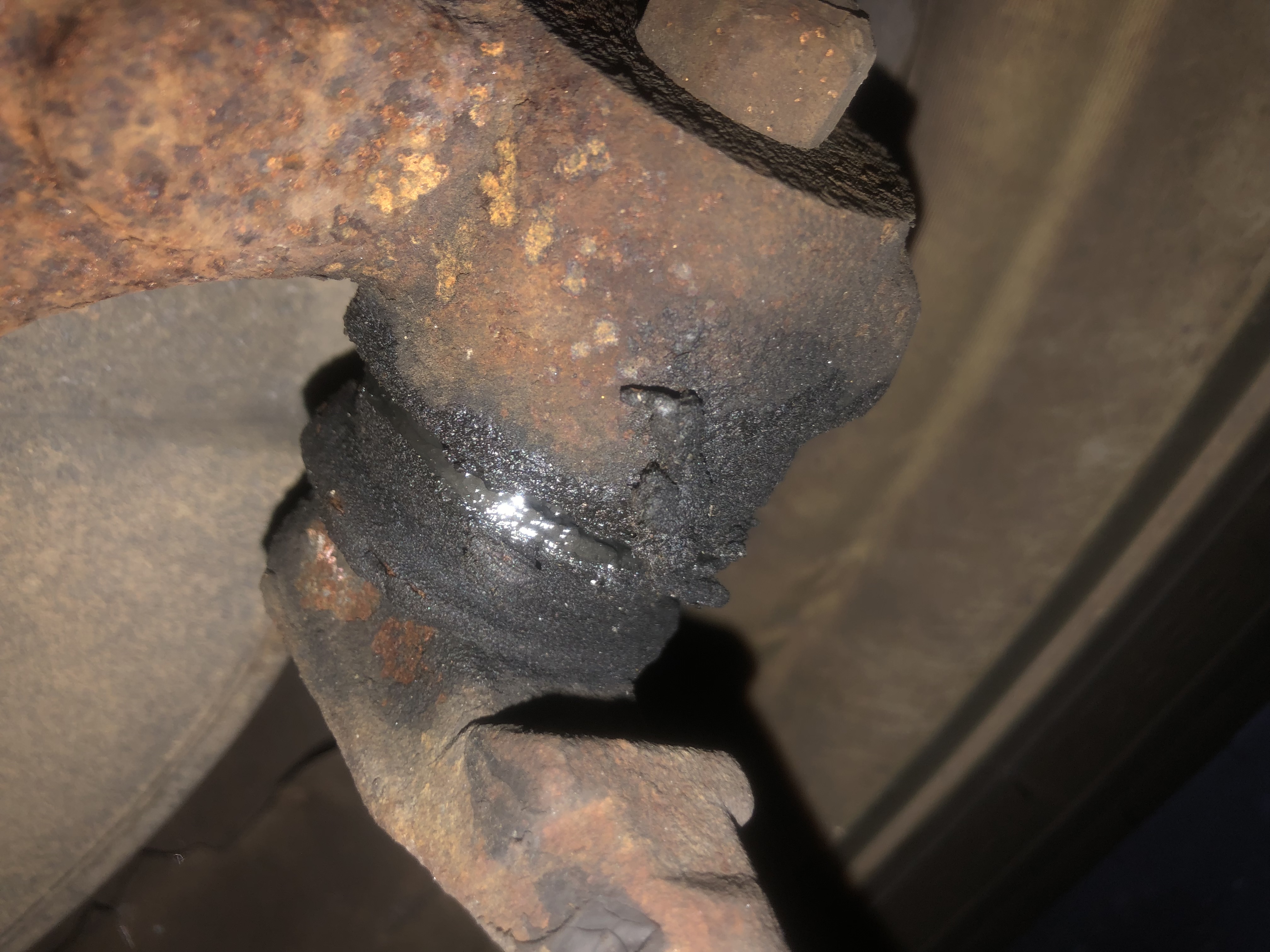 Rusted brake component