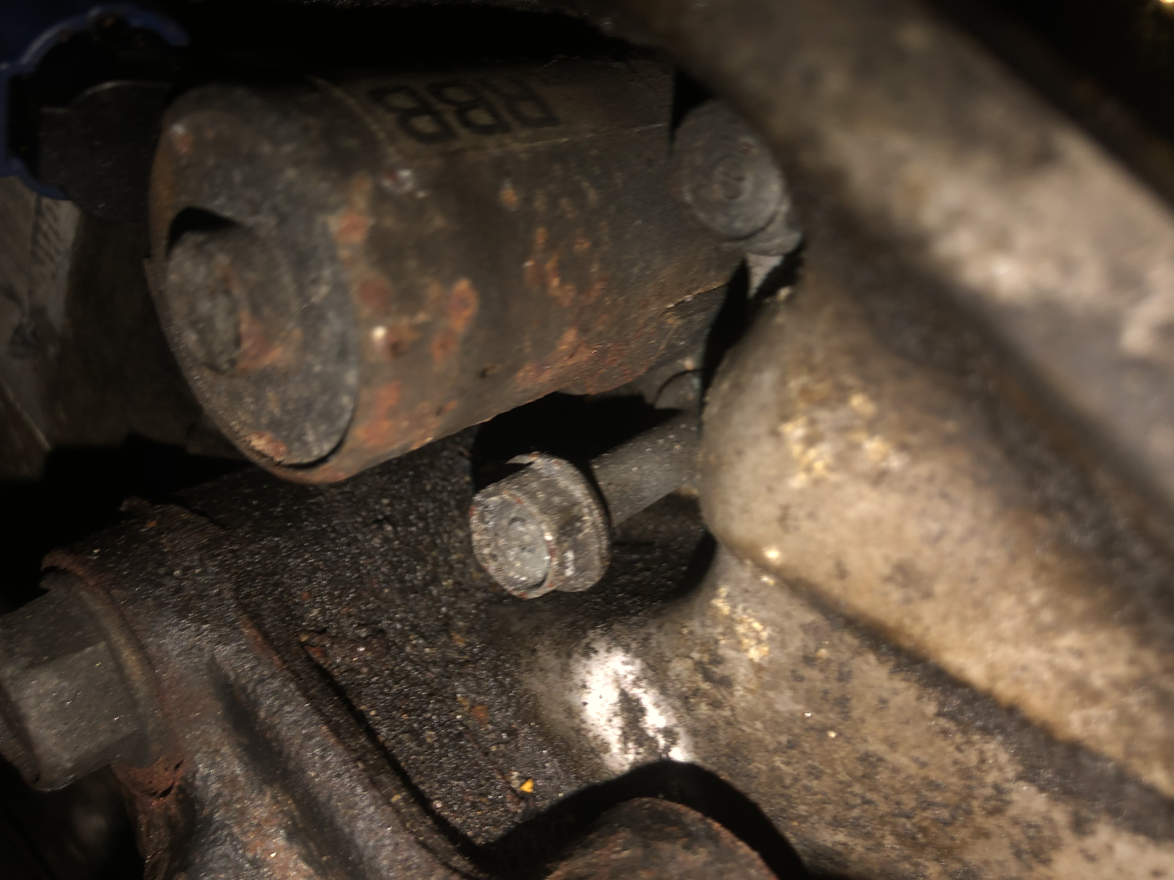 Rusted suspension bolt